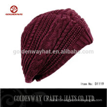 2016 new design hot sales custom knitted women winter hat